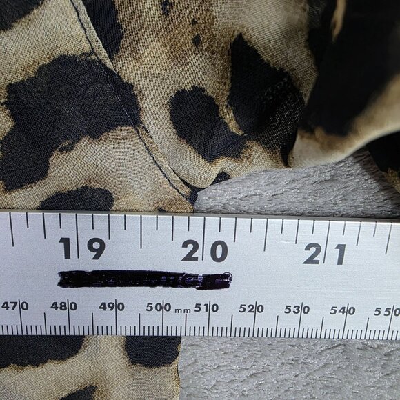 Womens Jealous Tomato Leopard Print Blouse Button Up Polyester Long Sleeve S - Picture 5 of 7